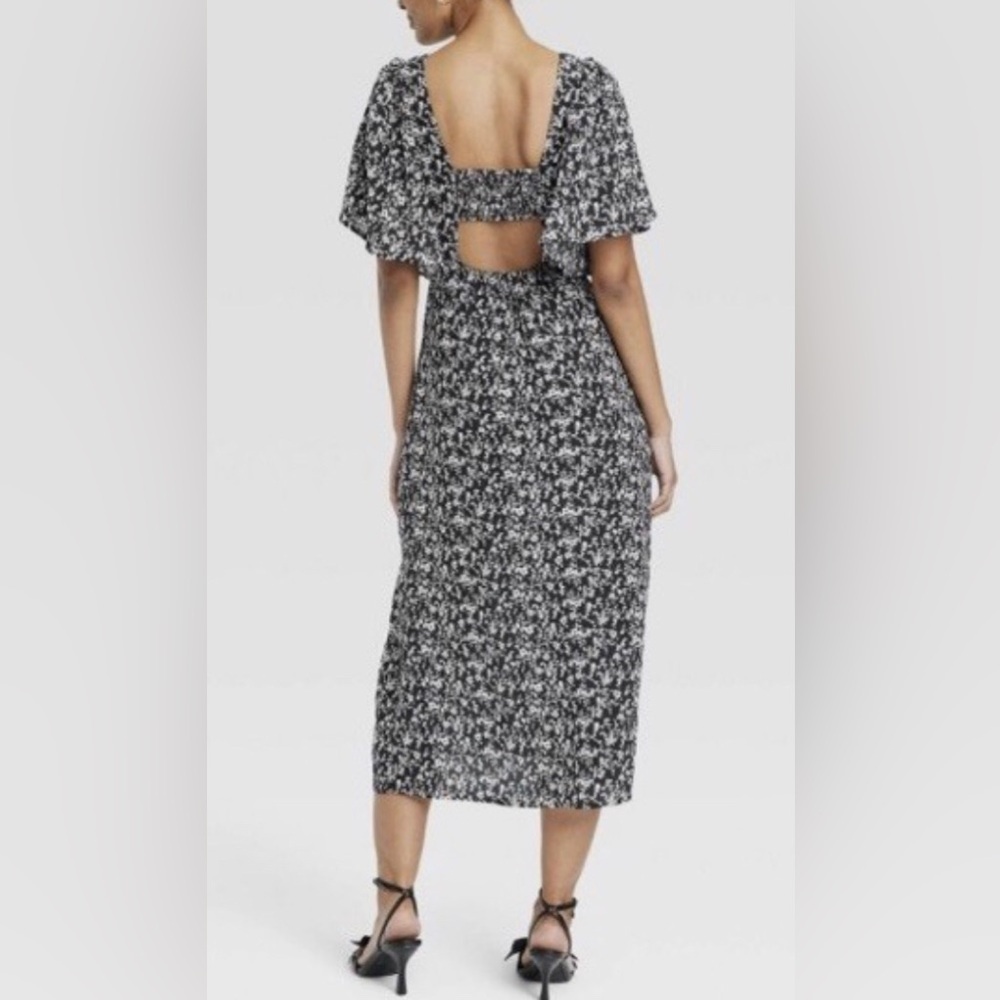 A New Day Black and Cream Floral Maxi Dress - Picture 2 of 14